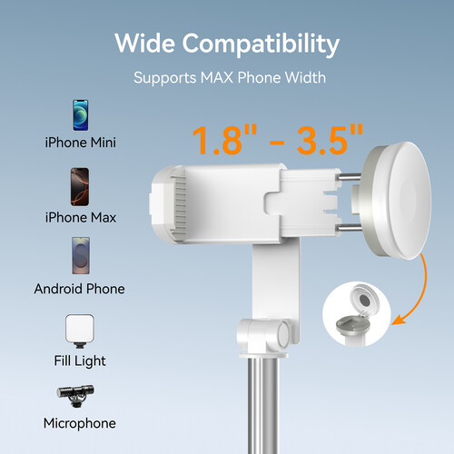 TELESIN 51'' Phone Tripod & Selfie Stick with Zoom Remote P1-TSS-001