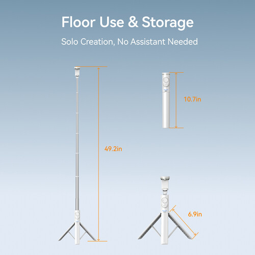 TELESIN 51'' Phone Tripod & Selfie Stick with Zoom Remote P1-TSS-001