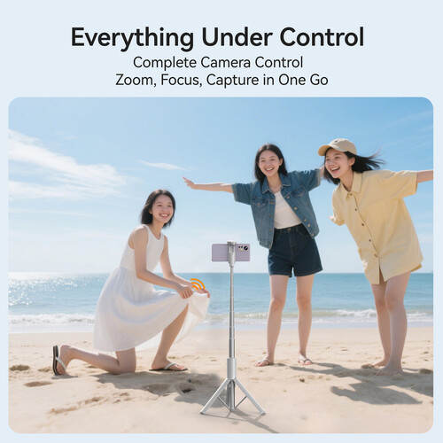 TELESIN 51'' Phone Tripod & Selfie Stick with Zoom Remote P1-TSS-001