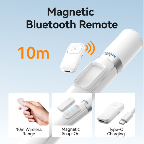 TELESIN Selfie Stick Phone Tripod with Bluetooth Remote P1-TSS-002