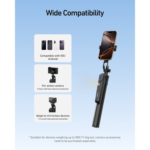 TELESIN Intelligent Auto-Tracking Tripod P3-MS-03 TELESIN Intelligent Auto-Tracking Tripod P3-MS-03