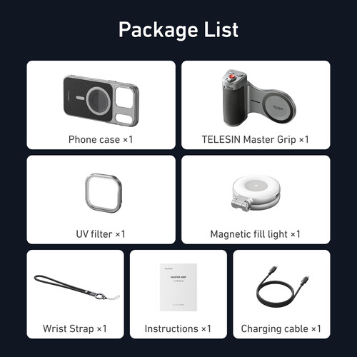 TELESIN Master Grip for iPhone 17 Pro Max (Creator Combo) P5-MCS-13-TIP