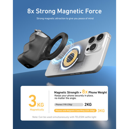 TELESIN Fun Shot Magnetic Grip (Black)