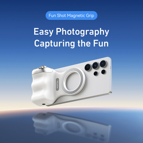 TELESIN Fun Shot Magnetic Grip (White)