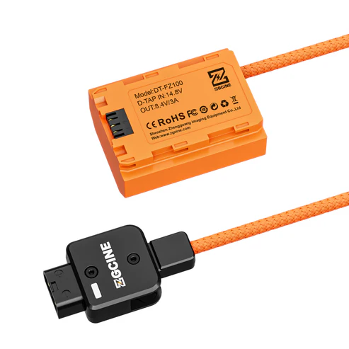 ZGCINE D-Tap to FZ100 for SONY Dummy Battery Cable braided wire (DT-FZ100)