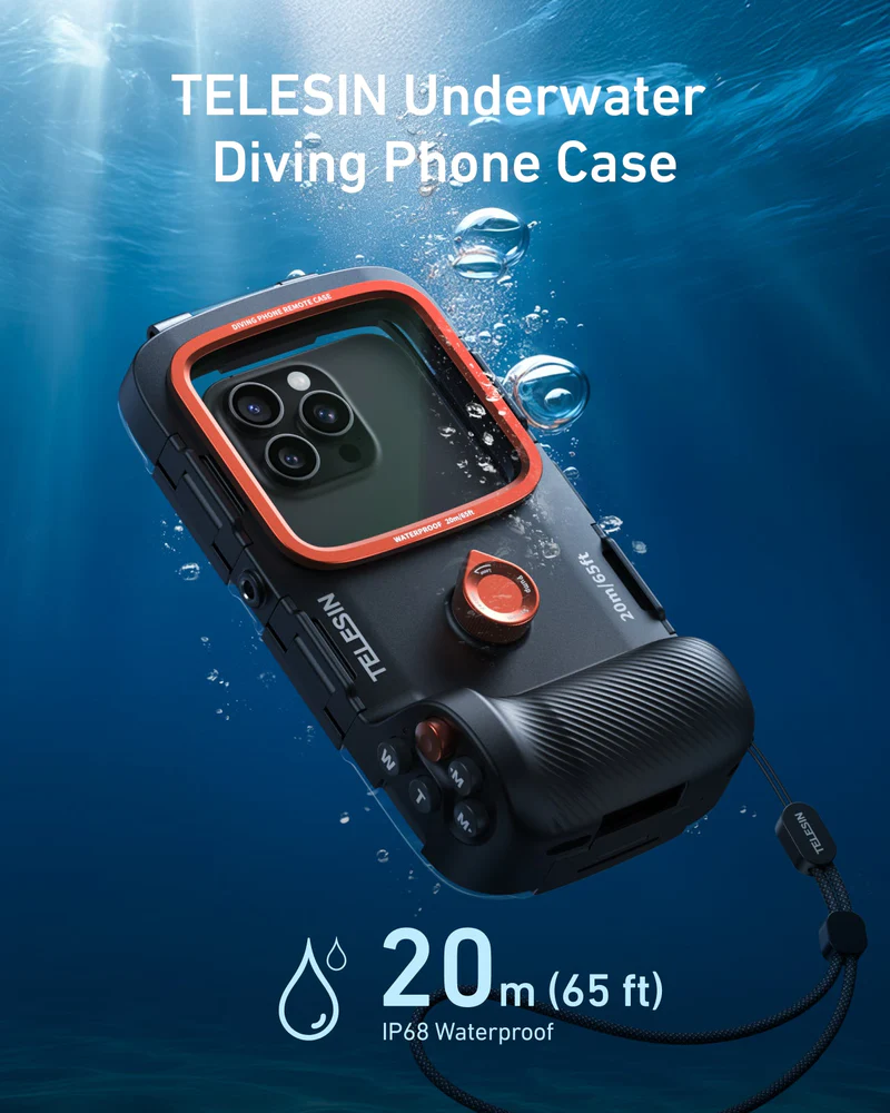 TELESIN Smartphone Diving Case with Remote Control P4-WTP-06