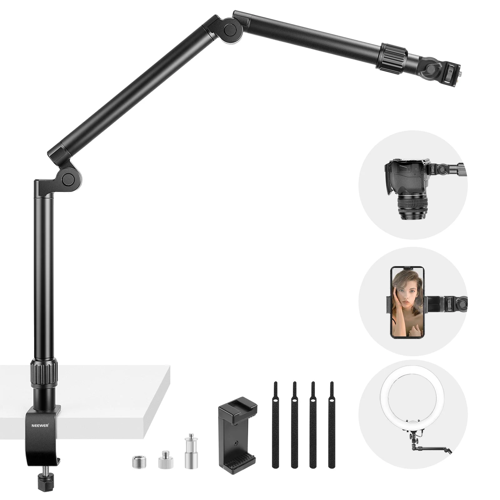 NEEWER ST3 Flexible Overhead Camera Mount Desk Stand