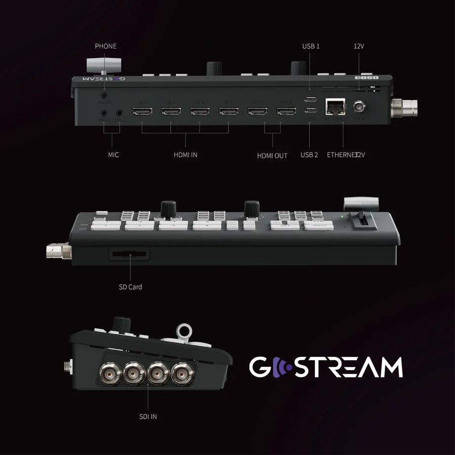 OSEE GoStream Duet Live Stream Video Mixer Switcher with SD Record and NDI HX Supported OSEE GoStream Duet Live Stream Video Mixer Switcher with SD Record and NDI HX Supported