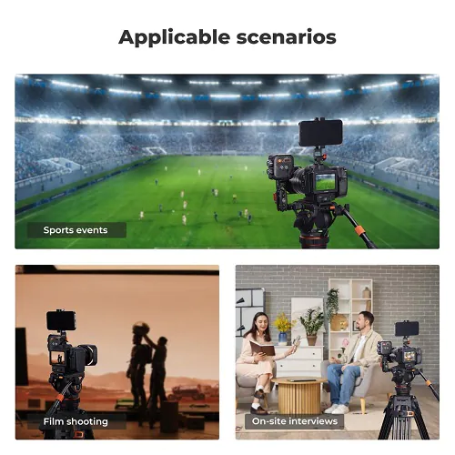 K&F Concept Professional Video Tripod with Fluid Head VA3+BV10 (KF09.147V1)