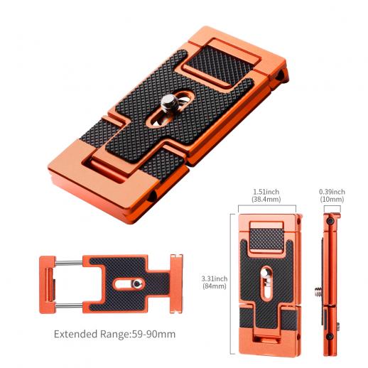 K&F Concept CA02 Aluminum Multi Quick Release Plate 2-in-1 (KF31.027V2)