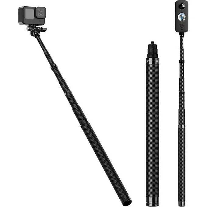 TELESIN Carbon Fiber Selfie 117CM Stick TE-MNP-117