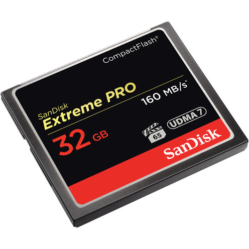 SanDisk 32GB 160MB/s Extreme Pro CompactFlash Memory Card
