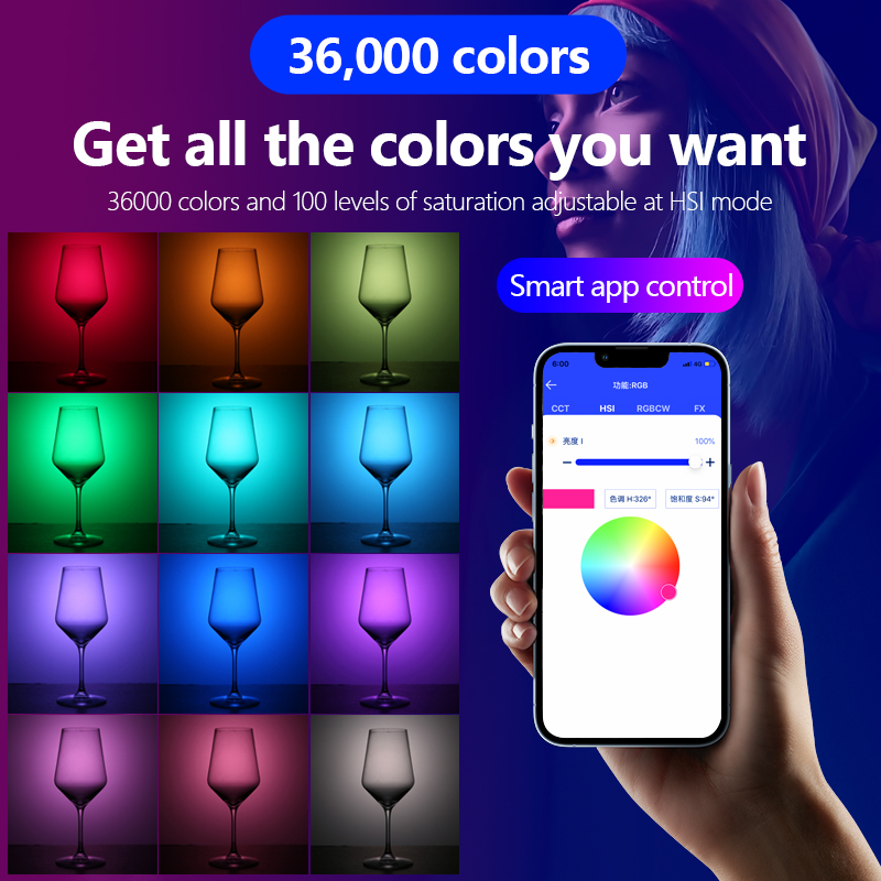 Sutefoto T15 RGB APP Full Color Light