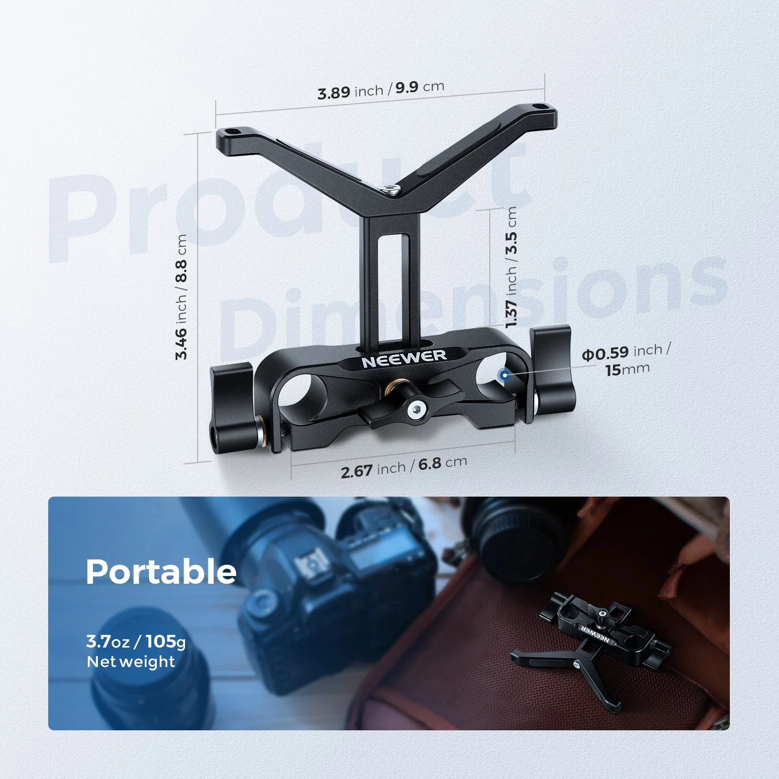 NEEWER LSB35/LSB53 Y-Shaped Long Lens Support Bracket