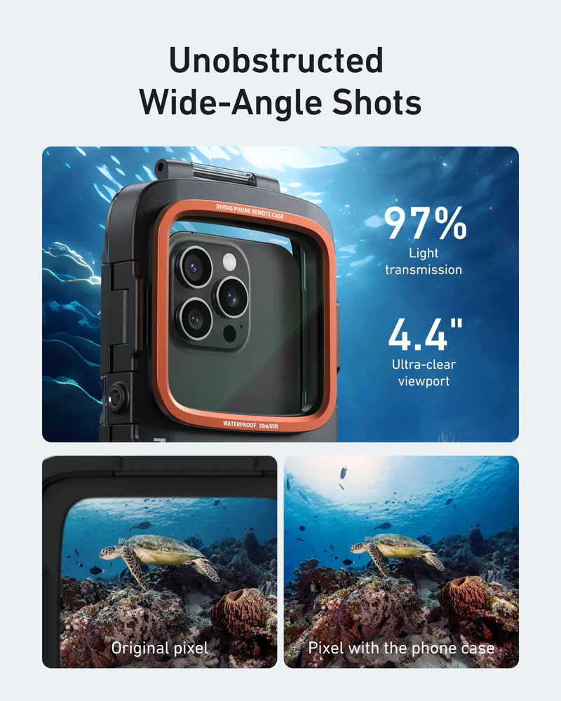 TELESIN Smartphone Diving Case with Remote Control P4-WTP-06