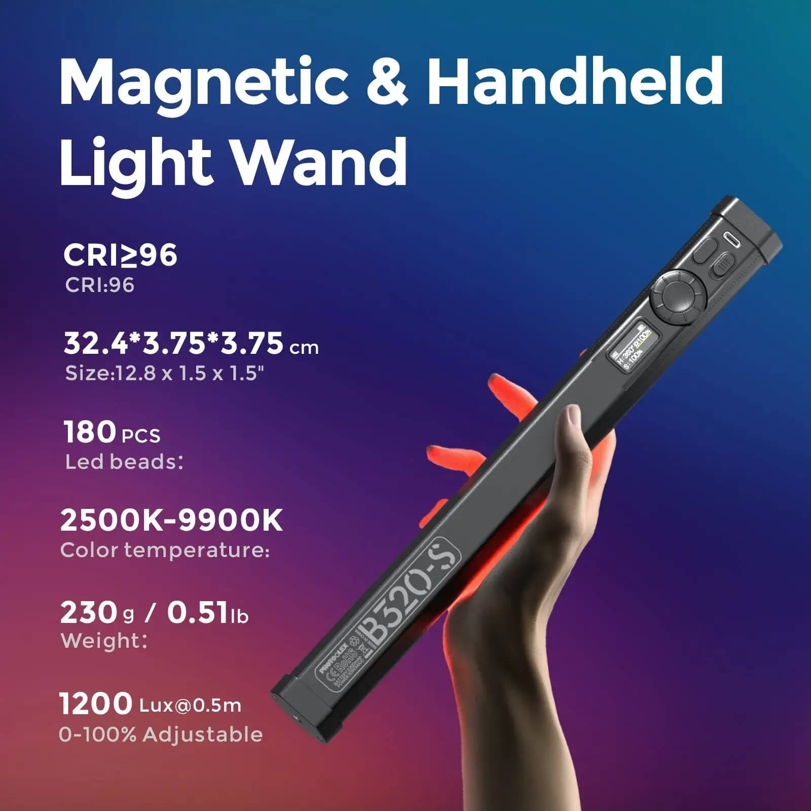 B320S RGB Magnetic Tube Light