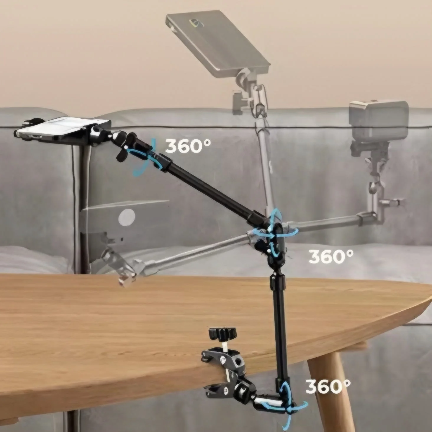 GH-064 DUAL MAGIC ARM WITH CLAMP