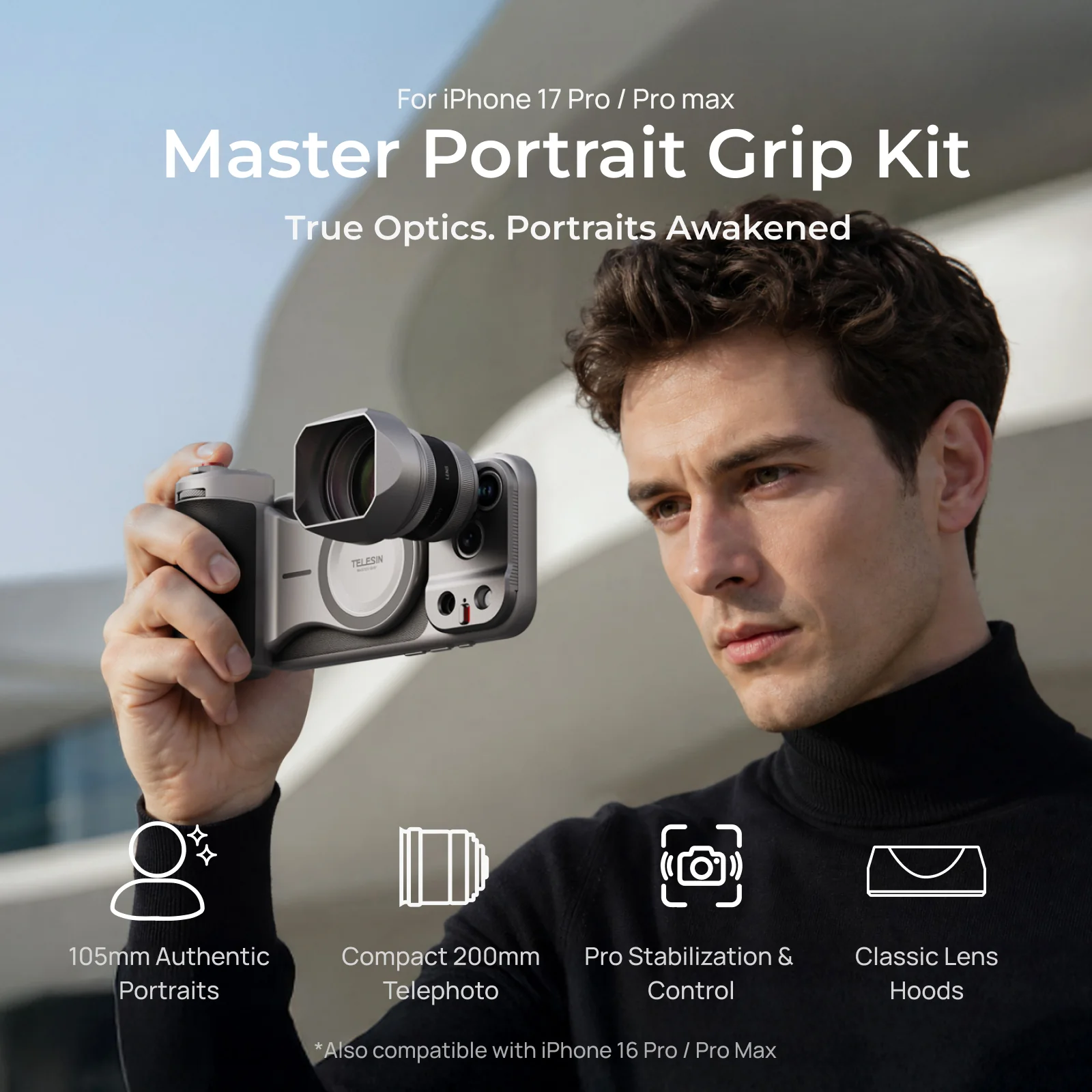 Telesin Master Portrait Grip Kit for iPhone 17 Pro Max + Master Lens