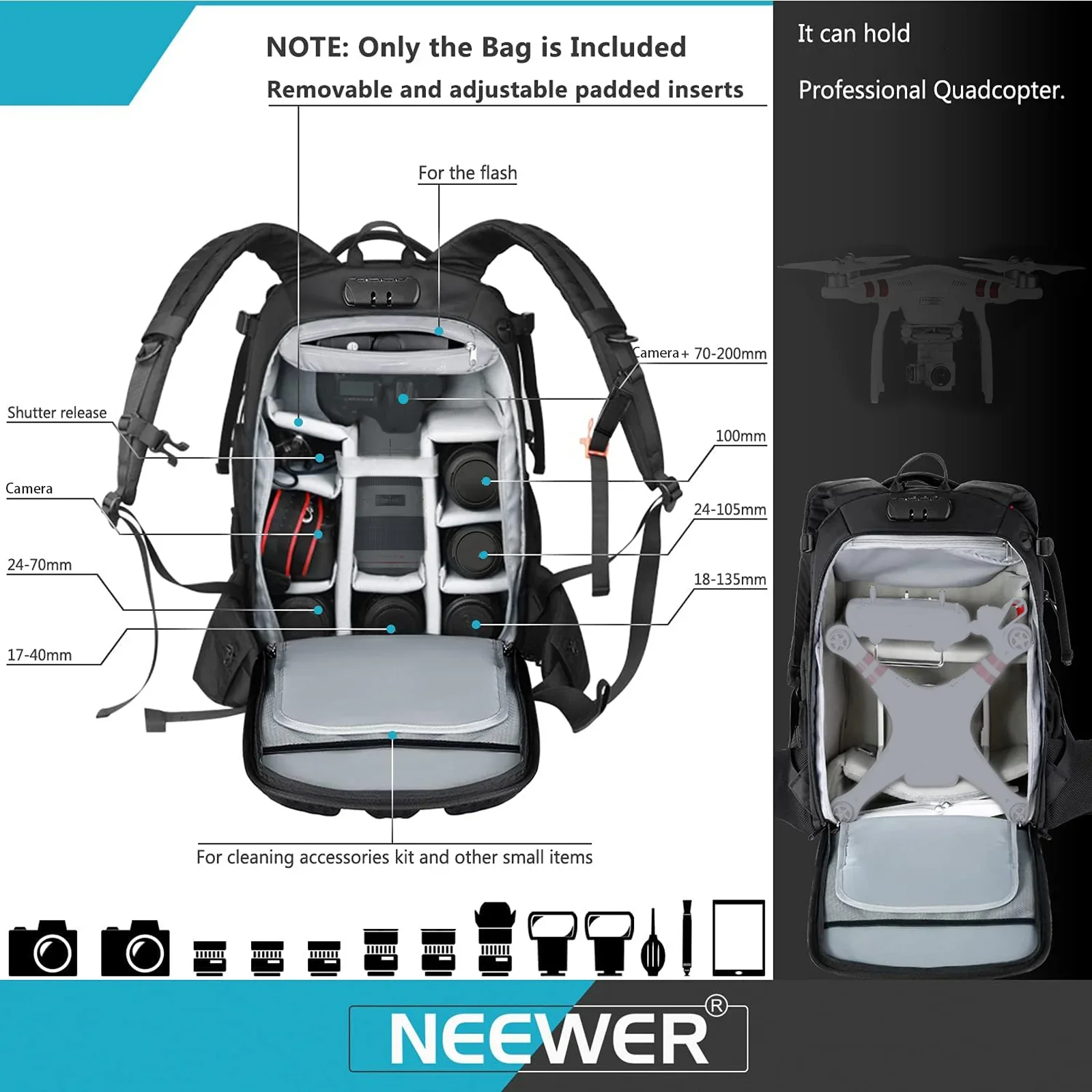 NEEWER NW-XJB-D2330 Pro Camera Backpack