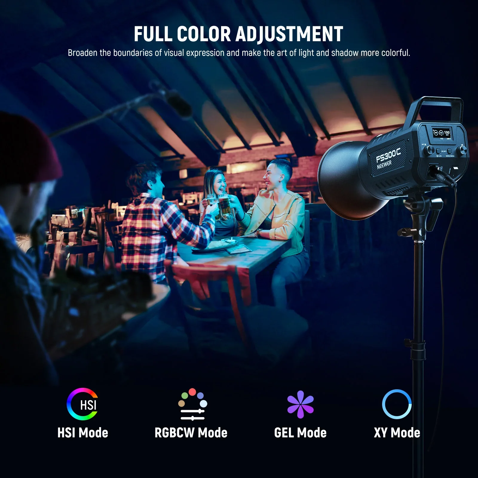 NEEWER FS300C 300W RGB LED Video Light