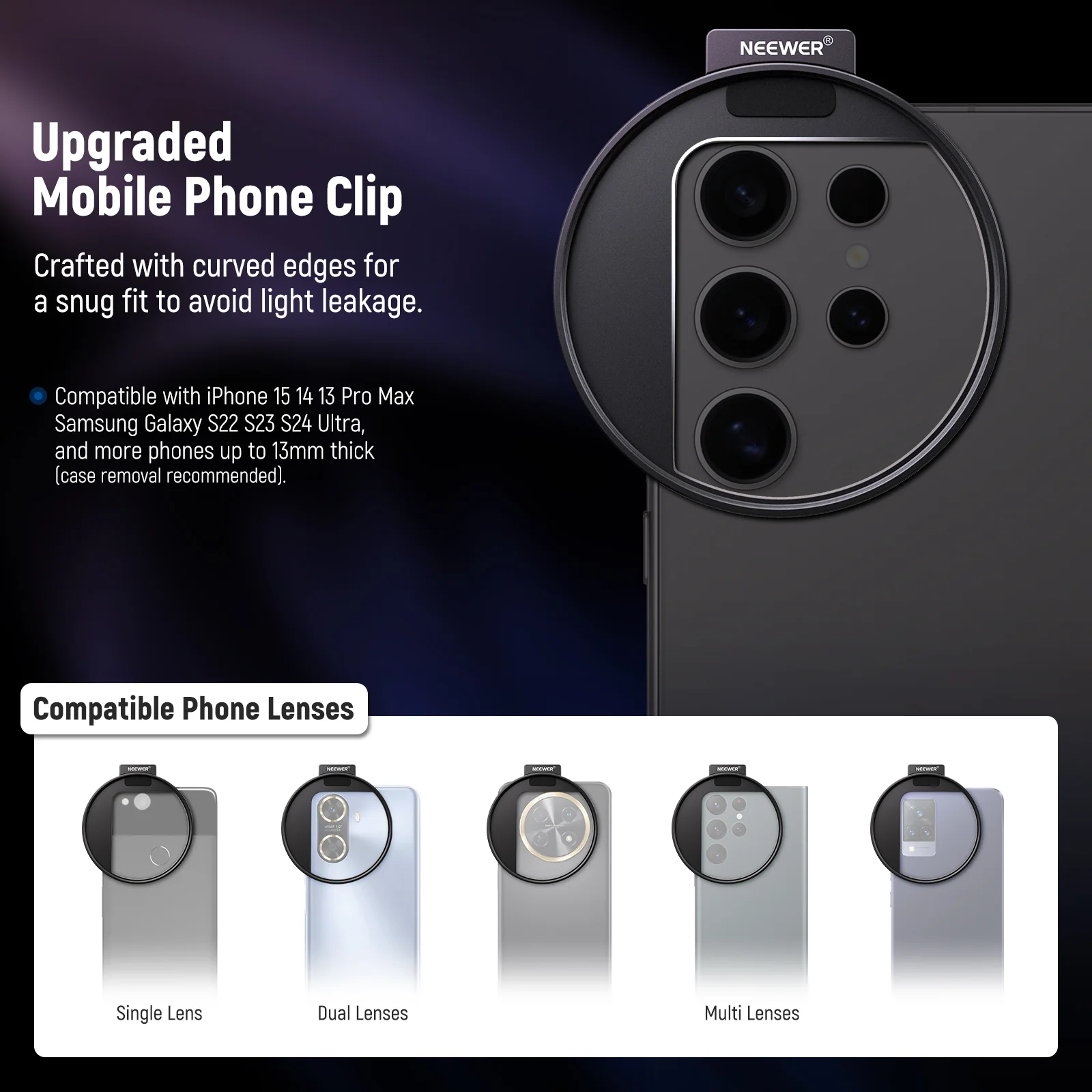 NEEWER LA006 Upgraded 67mm Phone Filter Mount