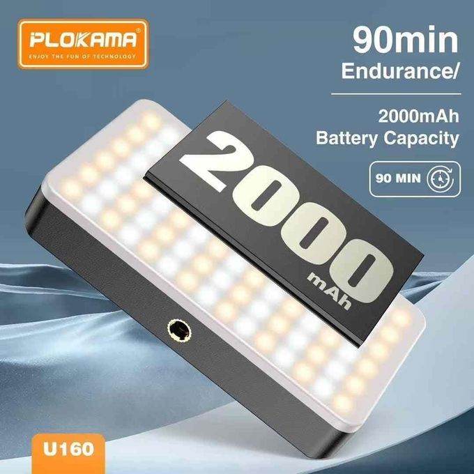 PLOKAMA U160 RGB LED lighting is powerful and rotating with various lighting modes to highlight your camera, mobile phone, or computer. It is also an external lighting for all content creation (YouTube - TikTok - Facebook).