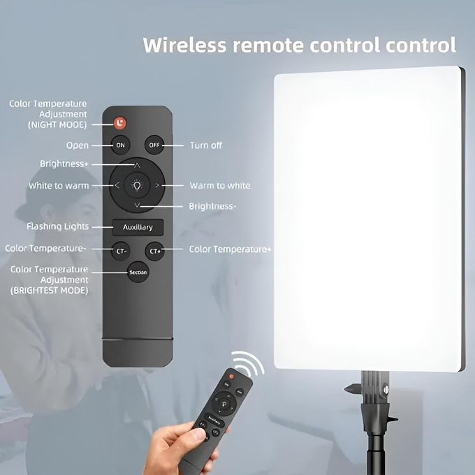 Live-P19 PLOKAMA Professional Photography LED Light with 3 Colors (White, Warm, Cold), 700 Lamp Beads with Remote Control for Photo Sessions and Content Making (Facebook - TikTok - YouTube)