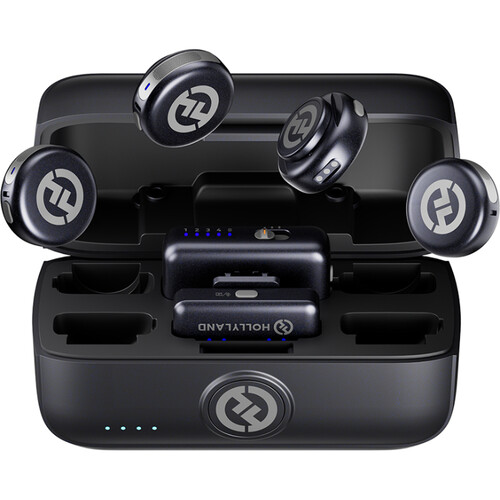 Hollyland LARK M3 Combo 4TX&2RX Wireless Microphone System with 4 Clip-On Mic/Transmitters, 1 USB Receiver & 1 Camera Receiver (2.4 GHz)
