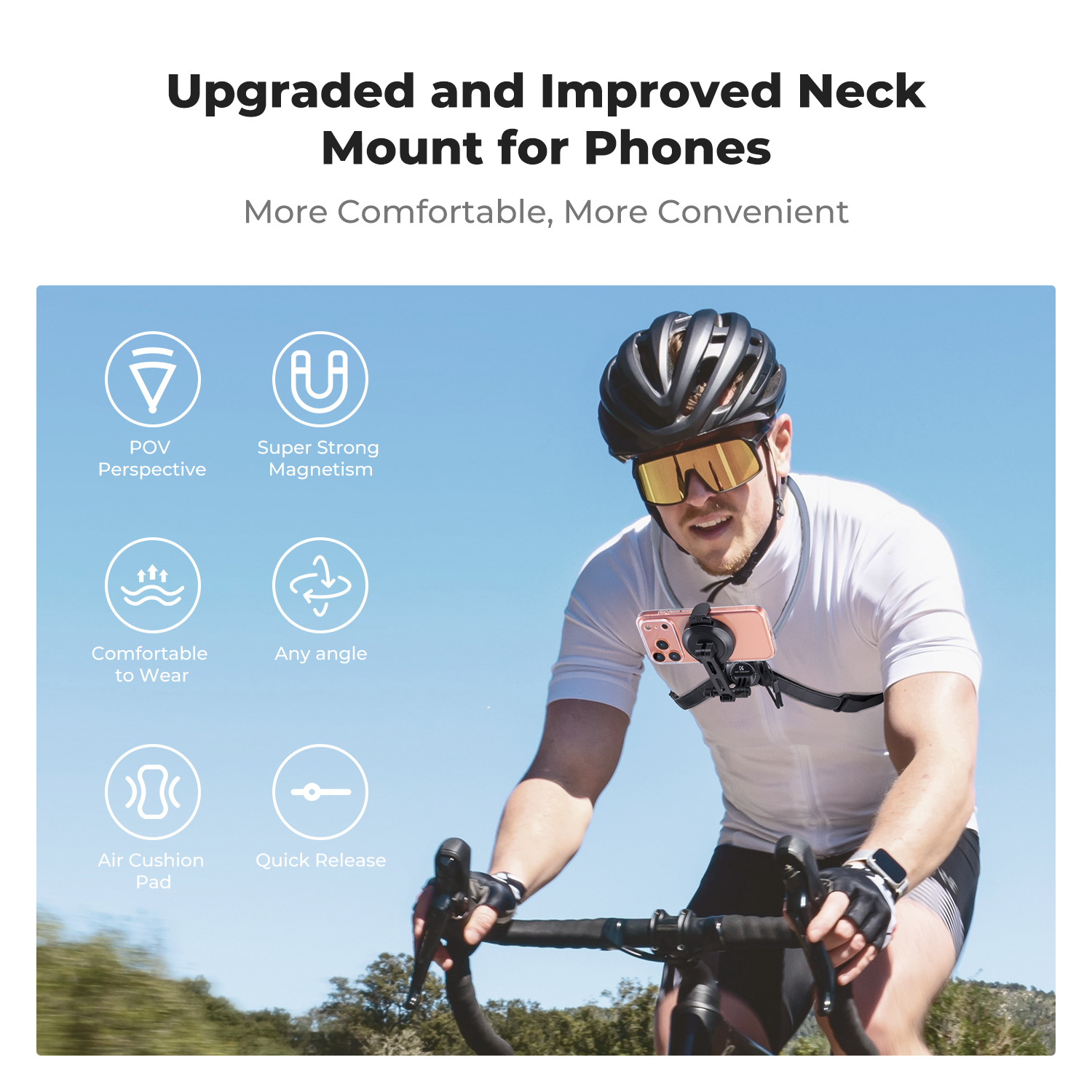 K&F Concept Neck Phone Mount – Grey (KF15.0072)