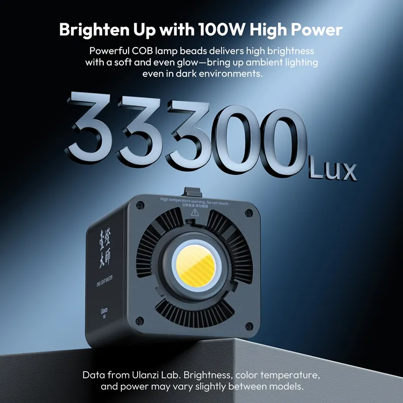 Ulanzi 100W COB Video Light with Built-In Battery RGB
