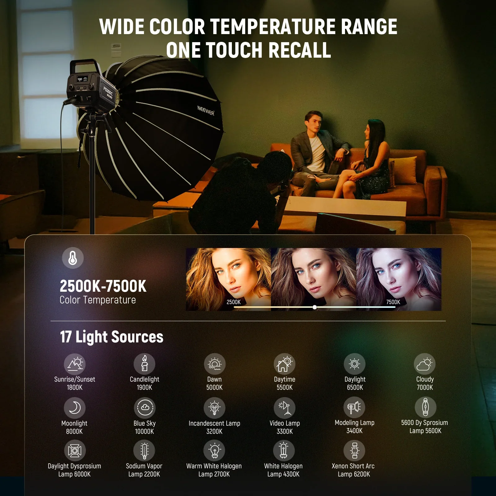 NEEWER FS300C 300W RGB LED Video Light