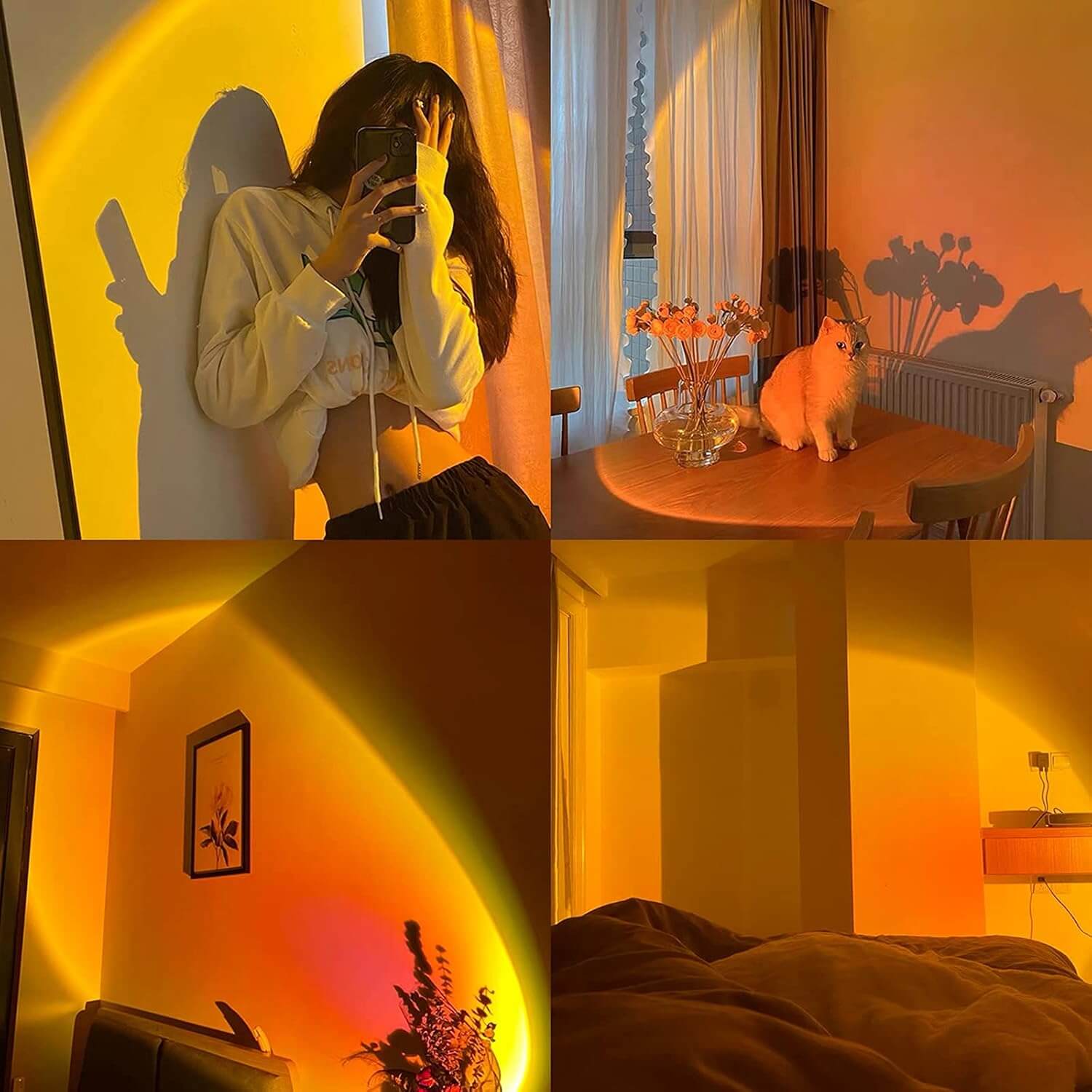 FC-16C1 Sunset Lamp Projector 360° Rotation – Multi-Color LED USB Night Light