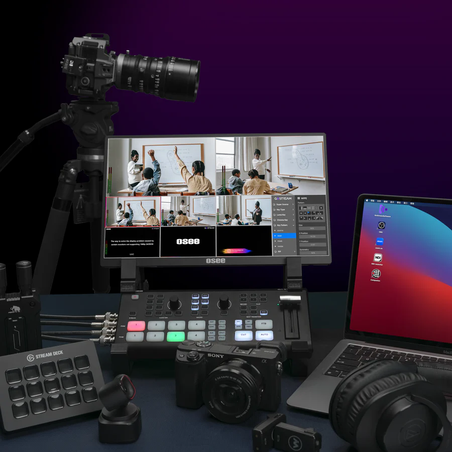 OSEE GoStream Duet Live Stream Video Mixer Switcher with SD Record and NDI HX Supported OSEE GoStream Duet Live Stream Video Mixer Switcher with SD Record and NDI HX Supported
