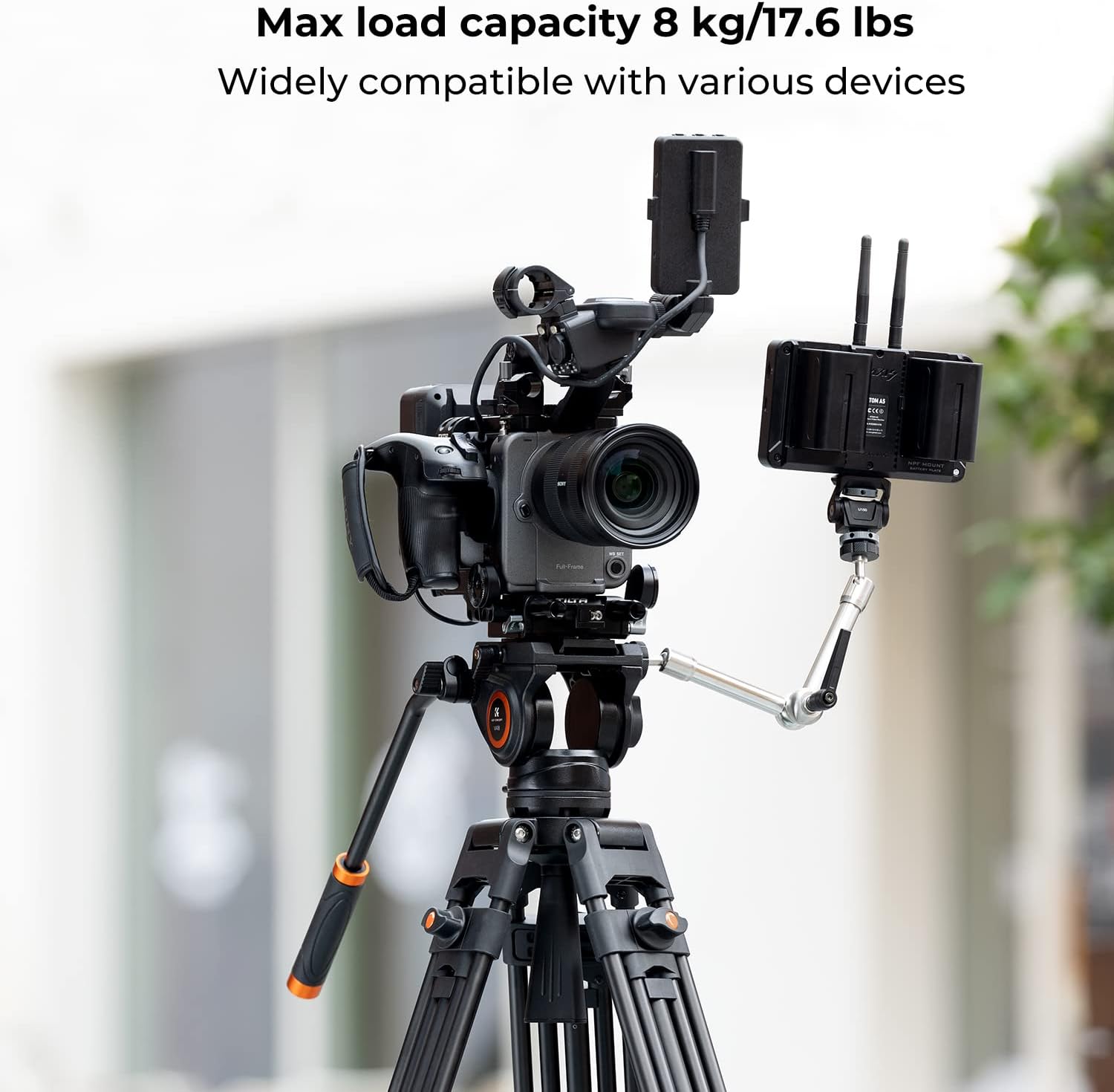 K&F Concept 72″ Heavy Duty Video Tripod Fluid Head Aluminum (KF09.121) K&F Concept 72″ Heavy Duty Video Tripod Fluid Head Aluminum (KF09.121)