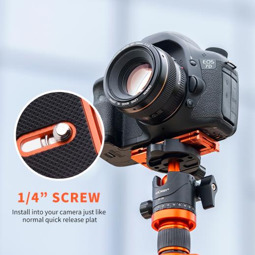 K&F Concept CA02 Aluminum Multi Quick Release Plate 2-in-1 (KF31.027V2)