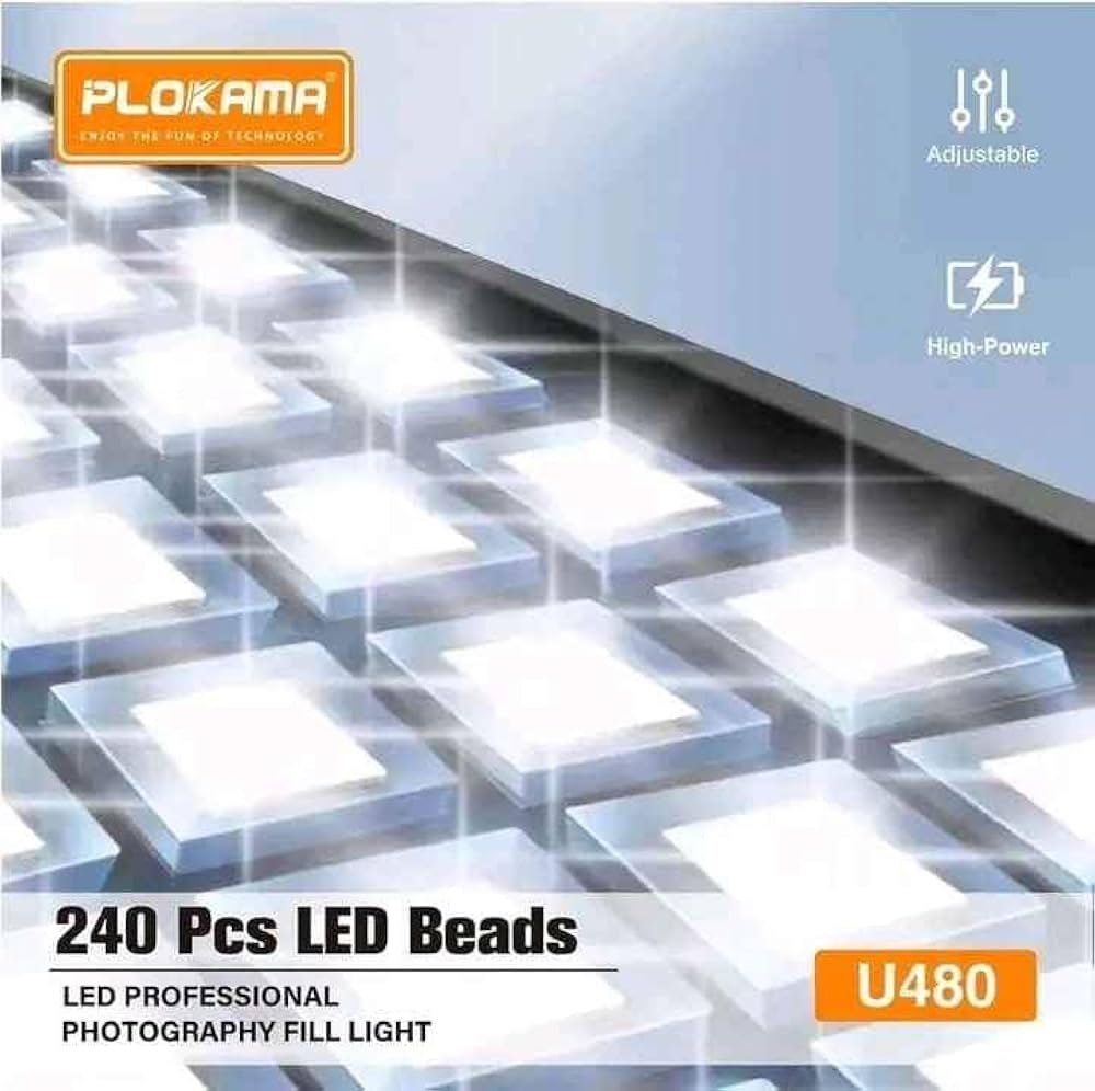 U480 PRO rgb led RECHARGEBLE 20W Built-in 5000mAh Stepless Dimmable 2700-5700K LED Professional Photography Fill Light for DSLR, Camcorder, Tripod