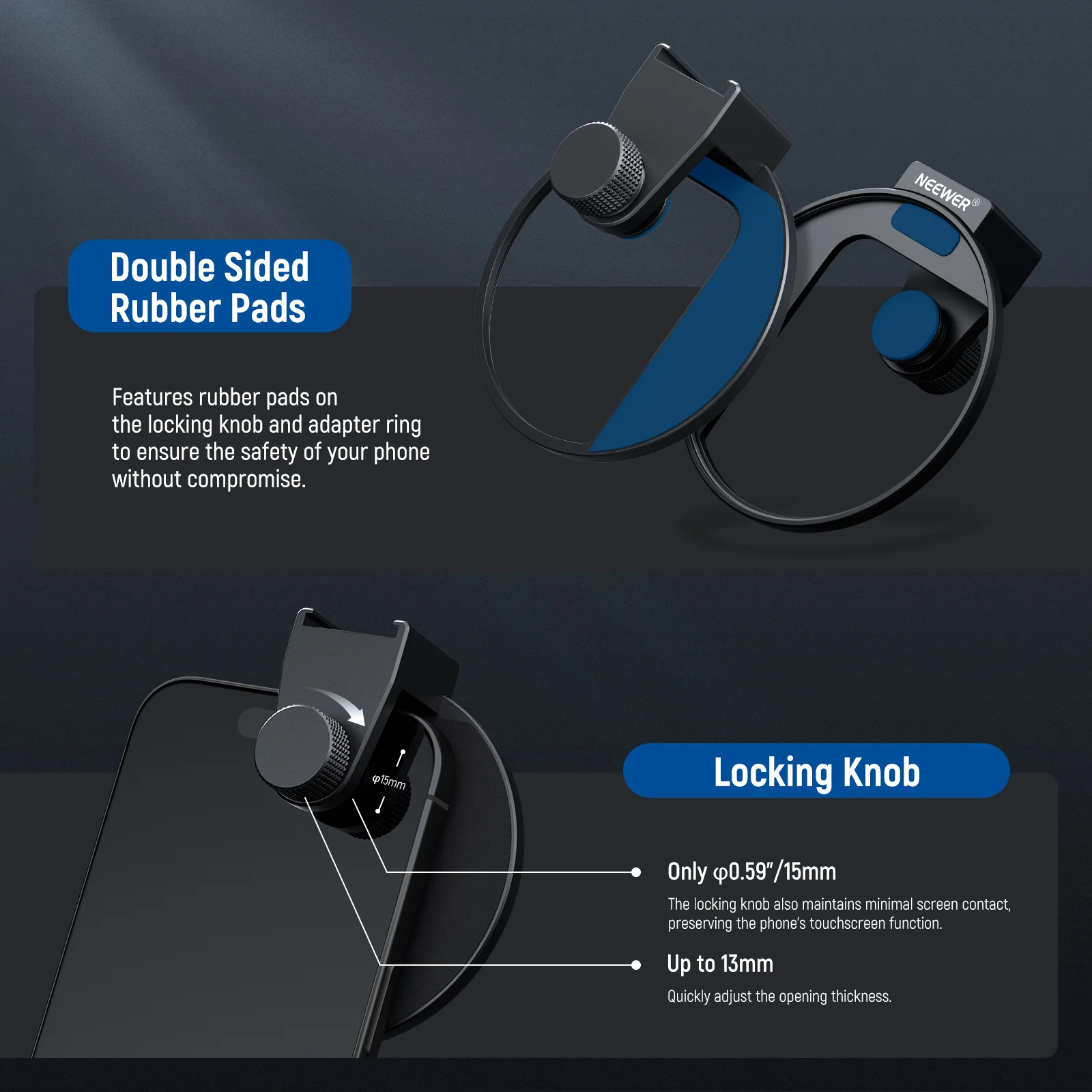 NEEWER LA006 Upgraded 67mm Phone Filter Mount
