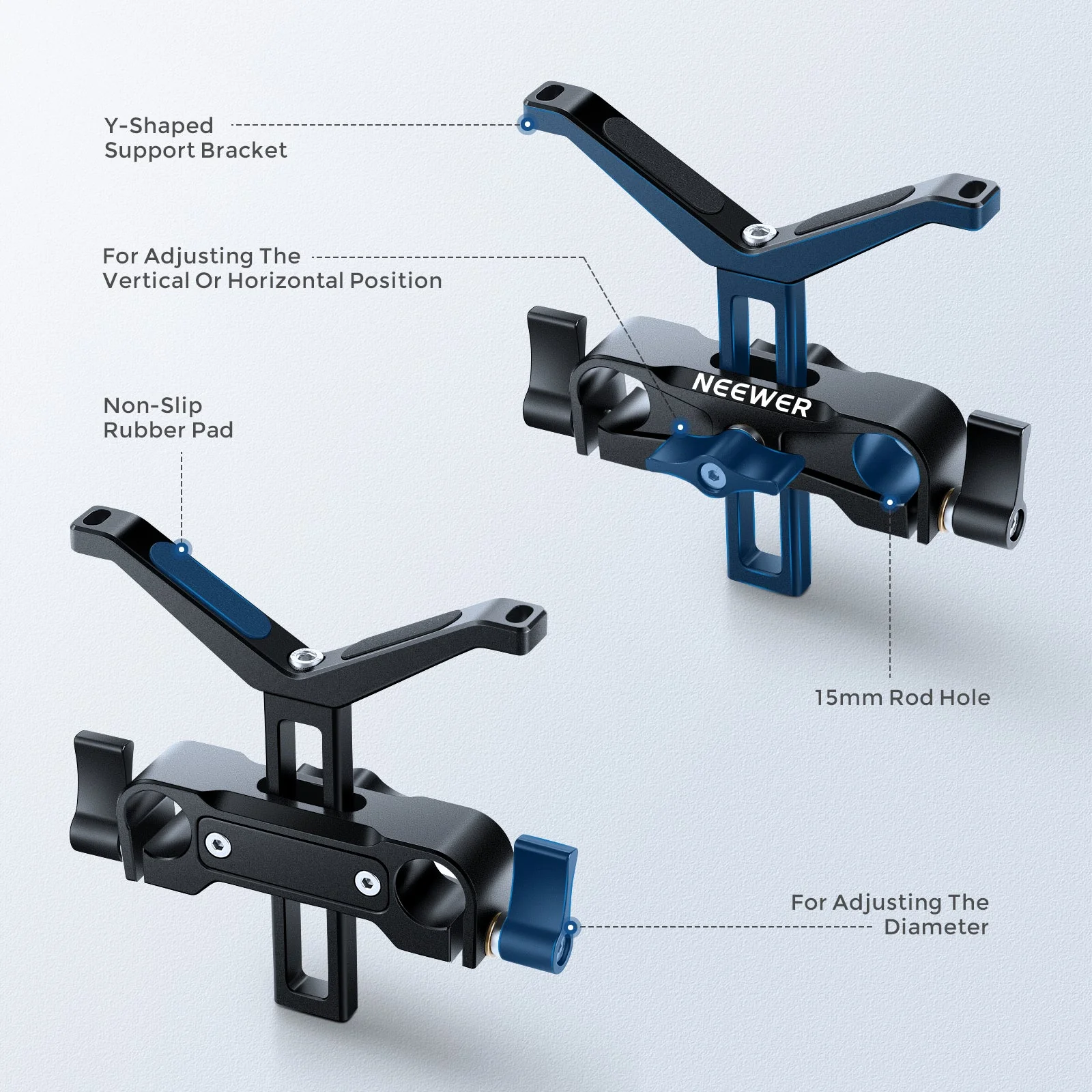 NEEWER LSB35/LSB53 Y-Shaped Long Lens Support Bracket