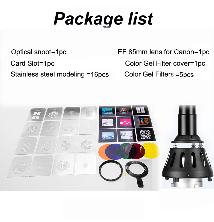 SN-29A NiceFoto Optical Snoot for LED Video Light and Studio flash light with Bowens mount