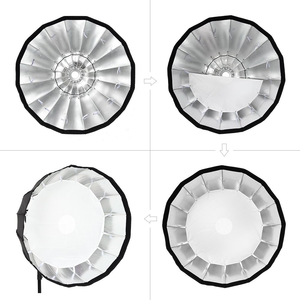 Godox P120H 120cm Deep Parabolic Soft Box with Bowens Mount Adapter Ring for Aperture