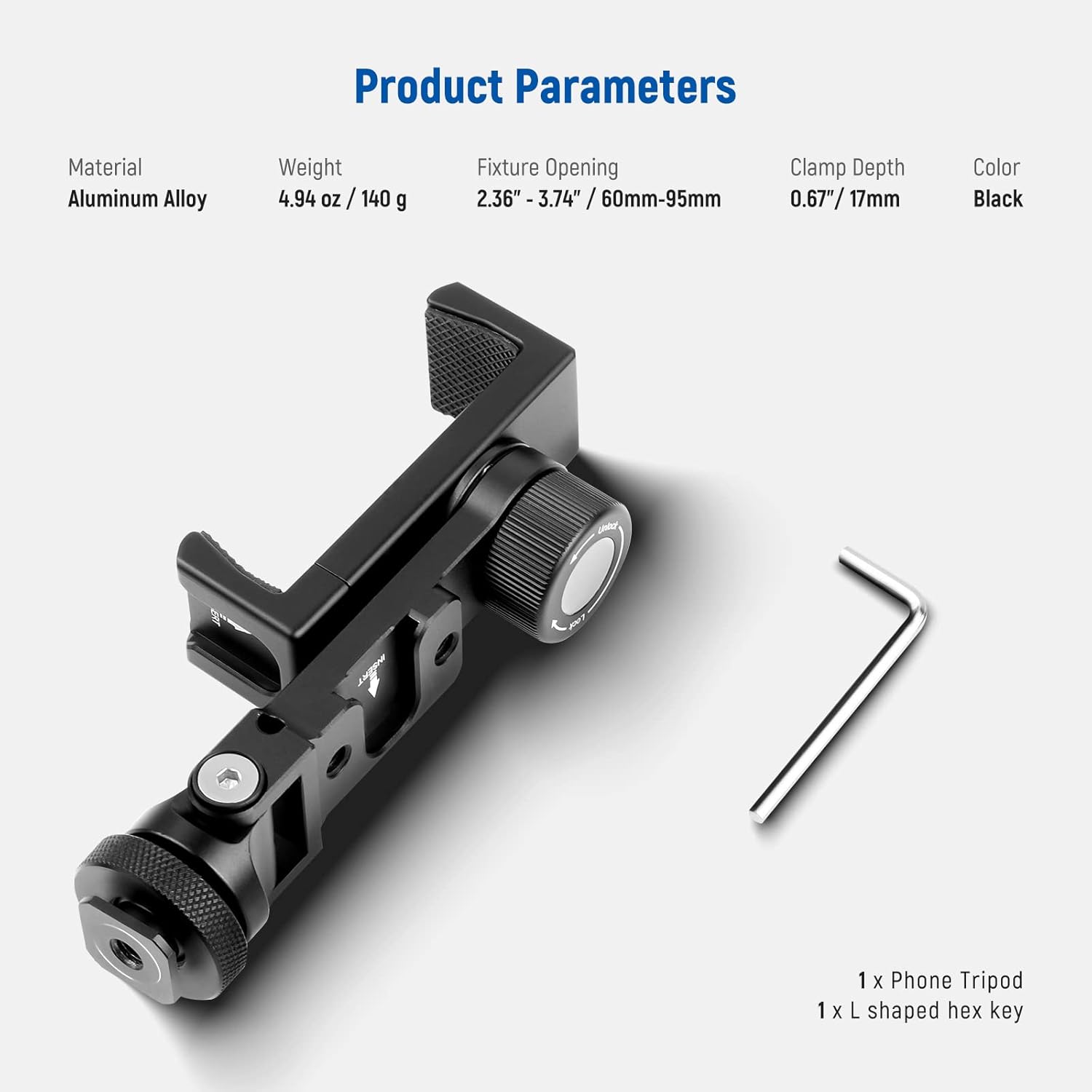 NEEWER SP-08 Metal Phone Tripod Mount Adapter