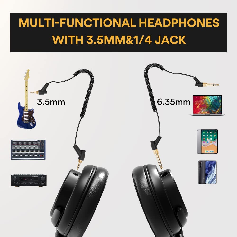 MAONO MH601 Over Ear Stereo Monitor Closed Back Headphones for Music, DJ, Podcast, Gaming