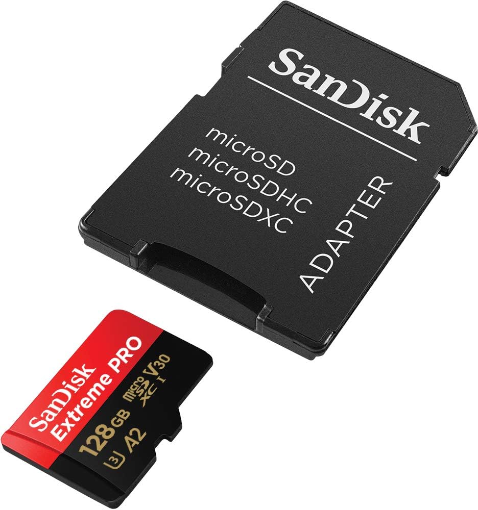 SanDisk Extreme Pro UHS I Card 128GB 200MB/s Read, 90MB/s Write for 4K Video