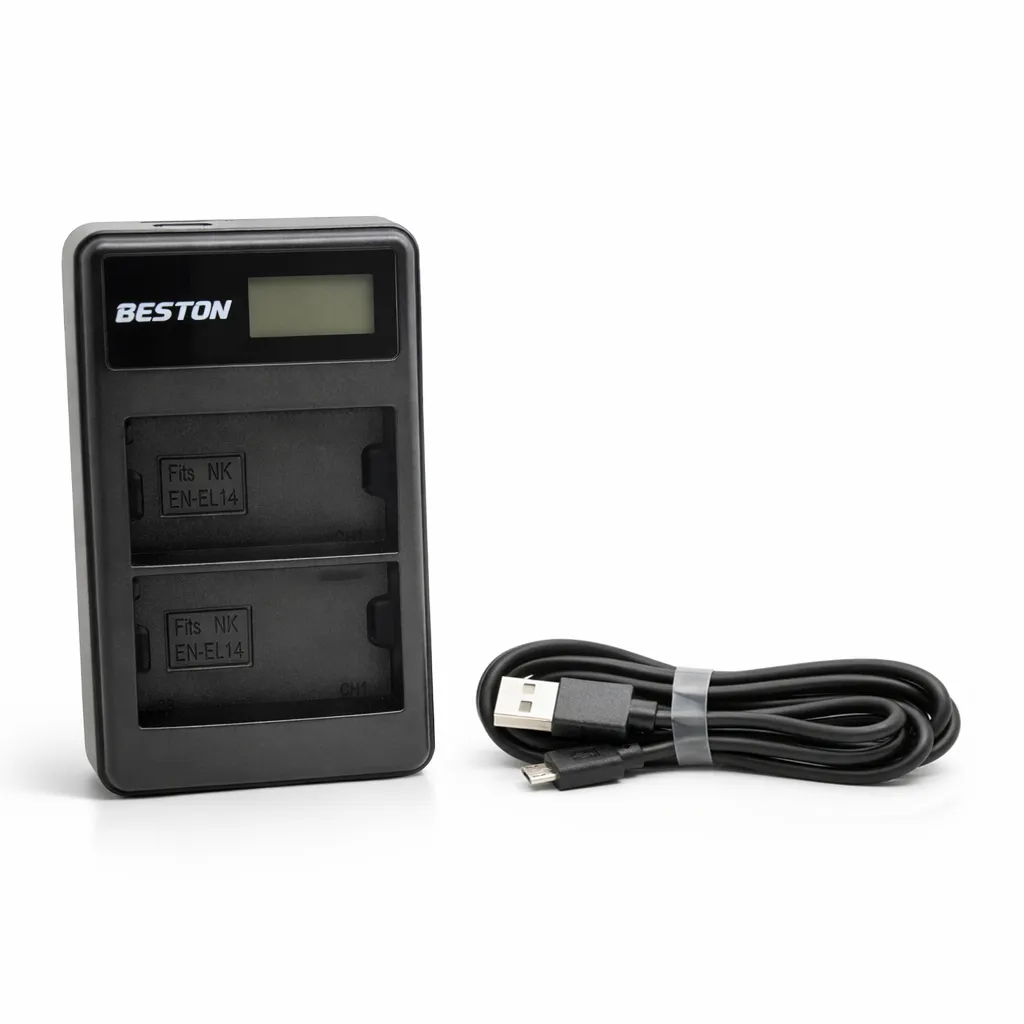 Beston EN-EL14 USB Dual Battery Charger for Nikon Charging Beston EN-EL14 USB Dual Battery Charger for Nikon Charging