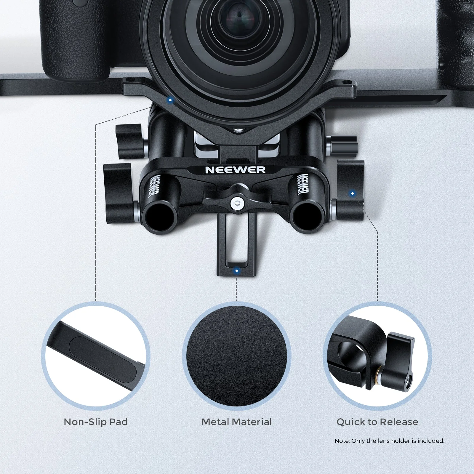 NEEWER LSB35/LSB53 Y-Shaped Long Lens Support Bracket