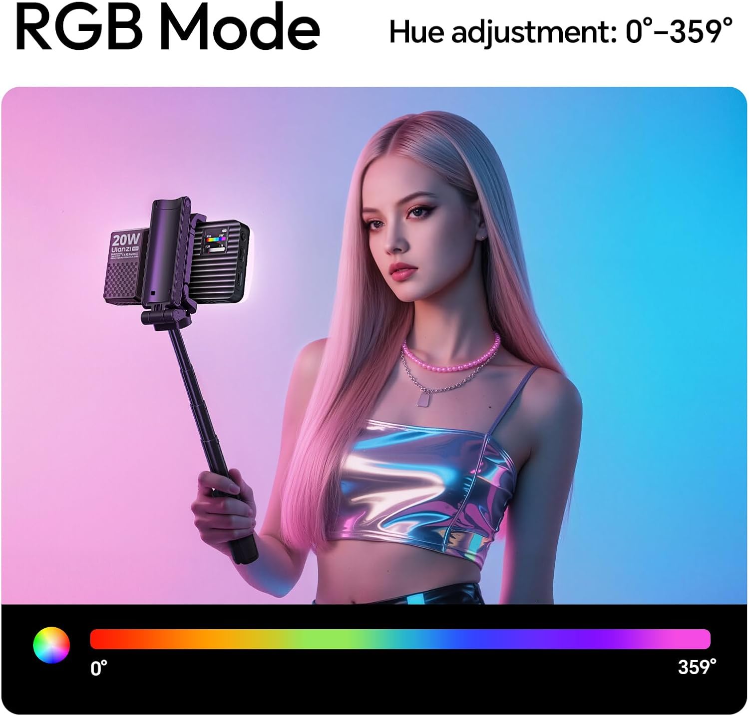 Ulanzi K20 RGB Video light 20w LED