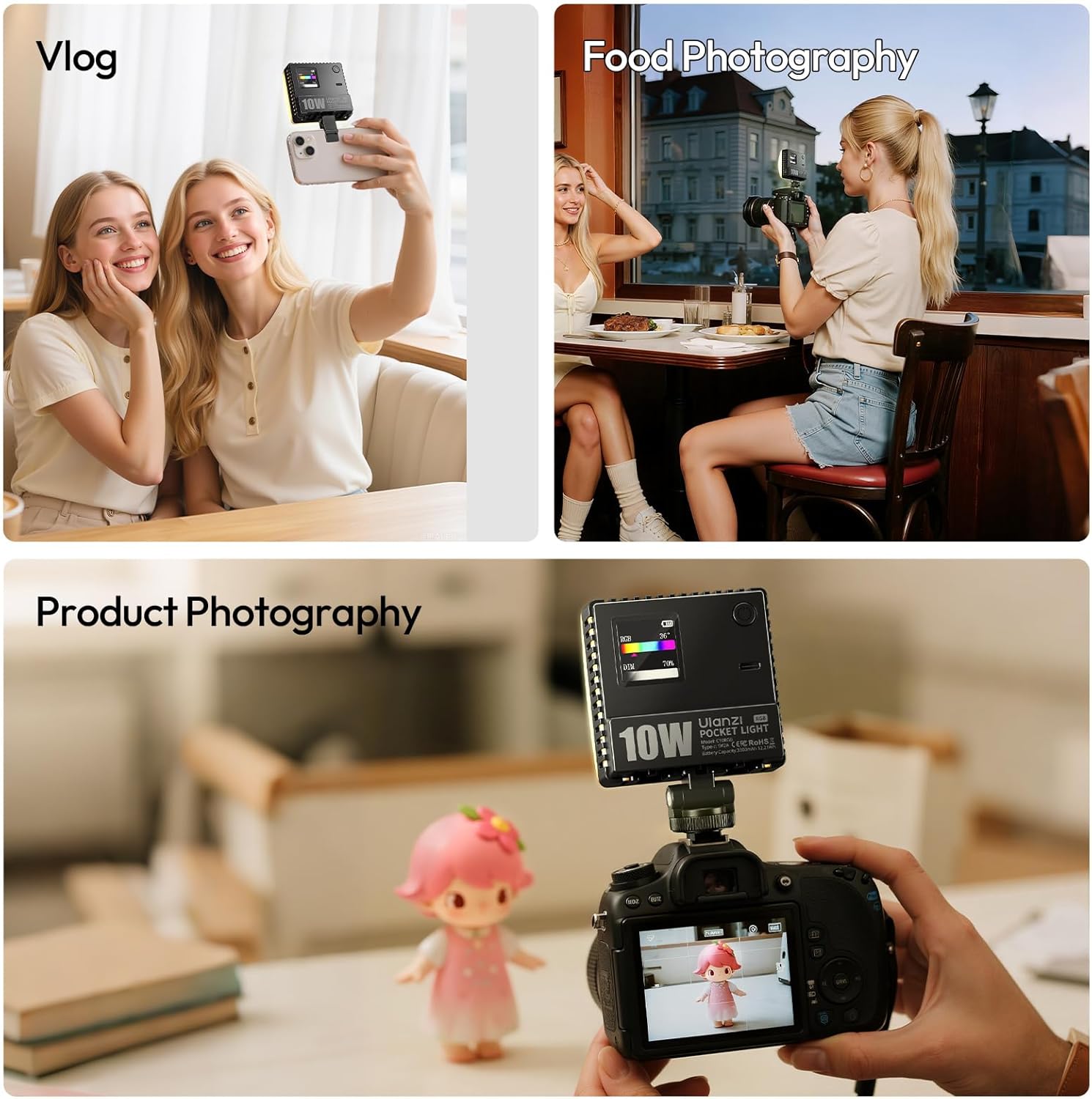Ulanzi C10 10W Portable Selfie LED Light Ulanzi C10 10W Portable Selfie LED Light