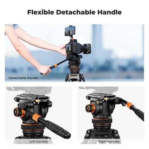 K&F Concept Professional Video Tripod with Fluid Head VA3+BV20 (KF09.148V1) K&F Concept Professional Video Tripod with Fluid Head VA3+BV20 (KF09.148V1)