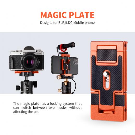 K&F Concept CA02 Aluminum Multi Quick Release Plate 2-in-1 (KF31.027V2)