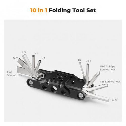 K&F Concept MS28 Folding 10-in-1 Hex Key Set Multi Tool (KF31.099) K&F Concept MS28 Folding 10-in-1 Hex Key Set Multi Tool (KF31.099)
